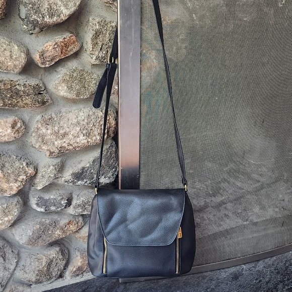 First Issue Black Faux Leather Shoulder Bag - Picture 2 of 16